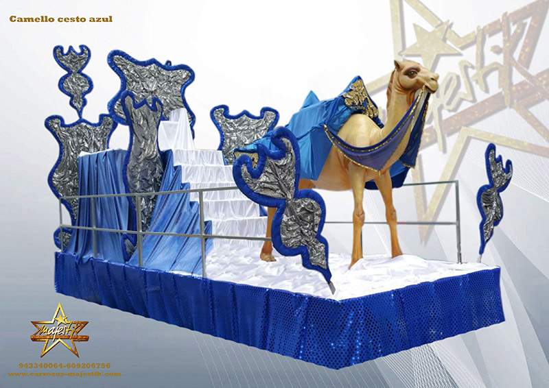 carroza camello cesto azul